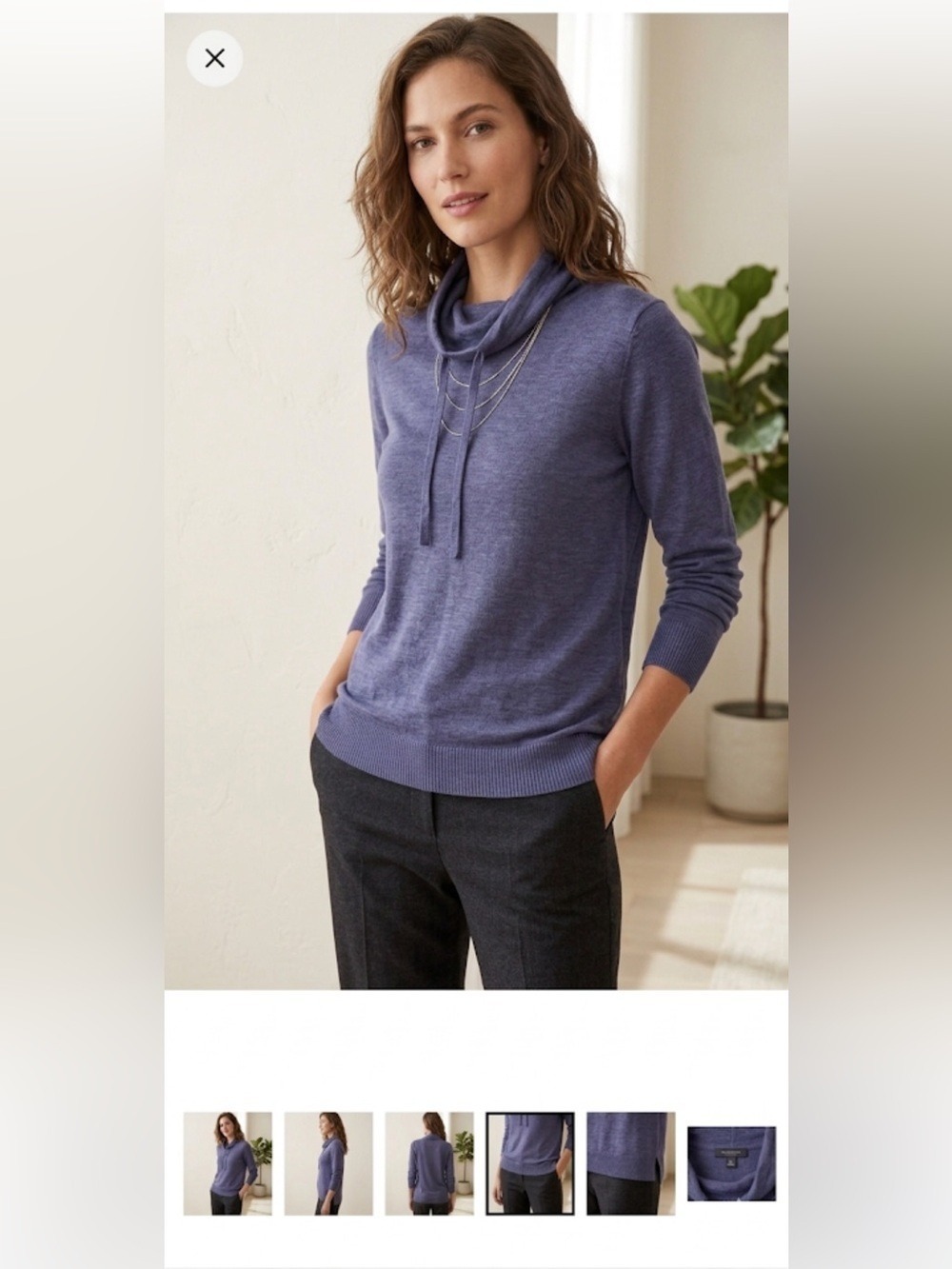 Banana Republic Navy Blue Slub Jersey Top Women’s Large